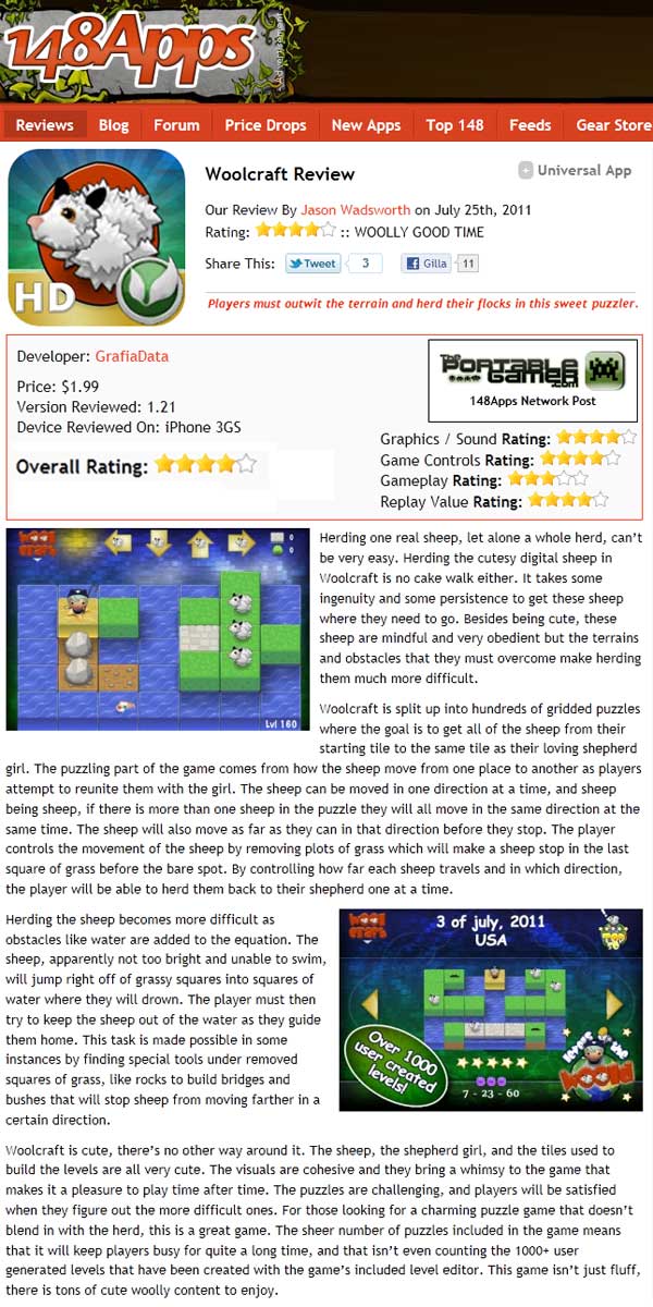 148apps review Woolcraft 148apps review Woolcraft