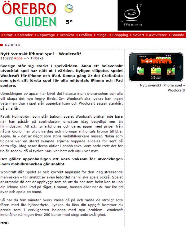 Örebroguiden review Woolcraft Örebroguiden review Woolcraft