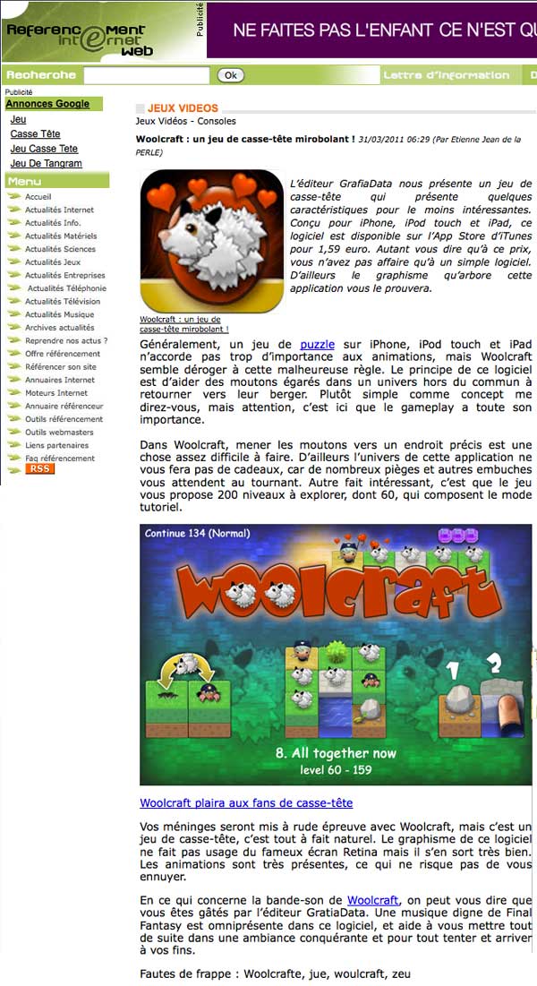 Referencement-internet-web review Woolcraft Referencement-internet-web review Woolcraft