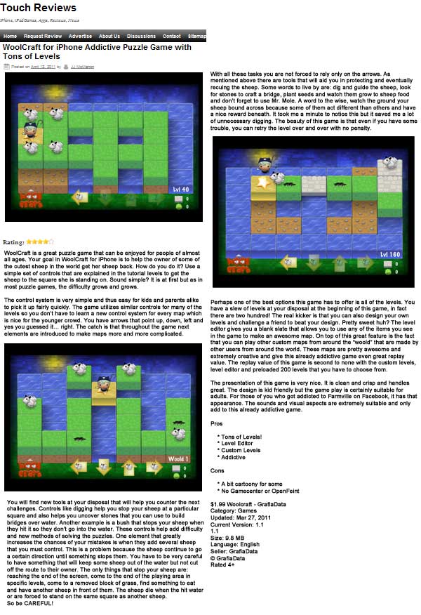 Touch Reviews review Woolcraft Touch Reviews review Woolcraft